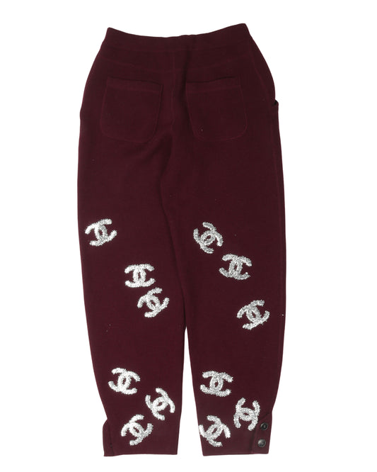 Glitter Patch Cashmere Pants