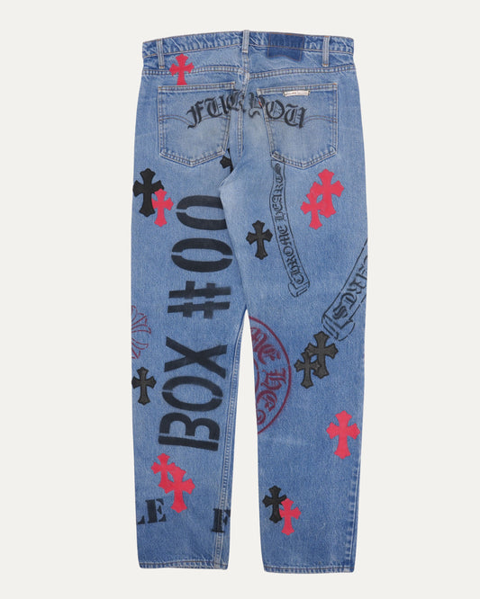 Levi's 505 Cross Patch Stencil Jeans