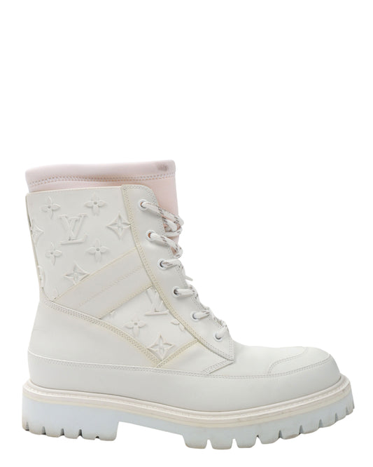 Monogram Leather Combat Boots