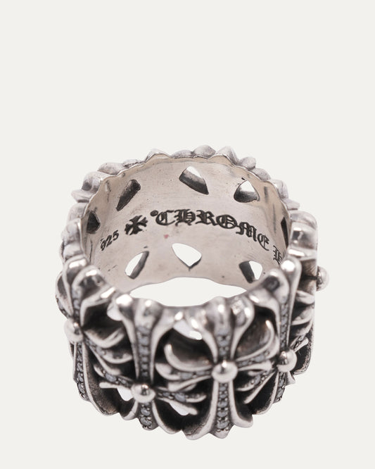 Diamond Cemetery Cross Ring