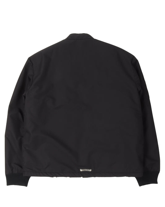 Faux Fur Lined Cemetery Cross Patch Racing Jacket