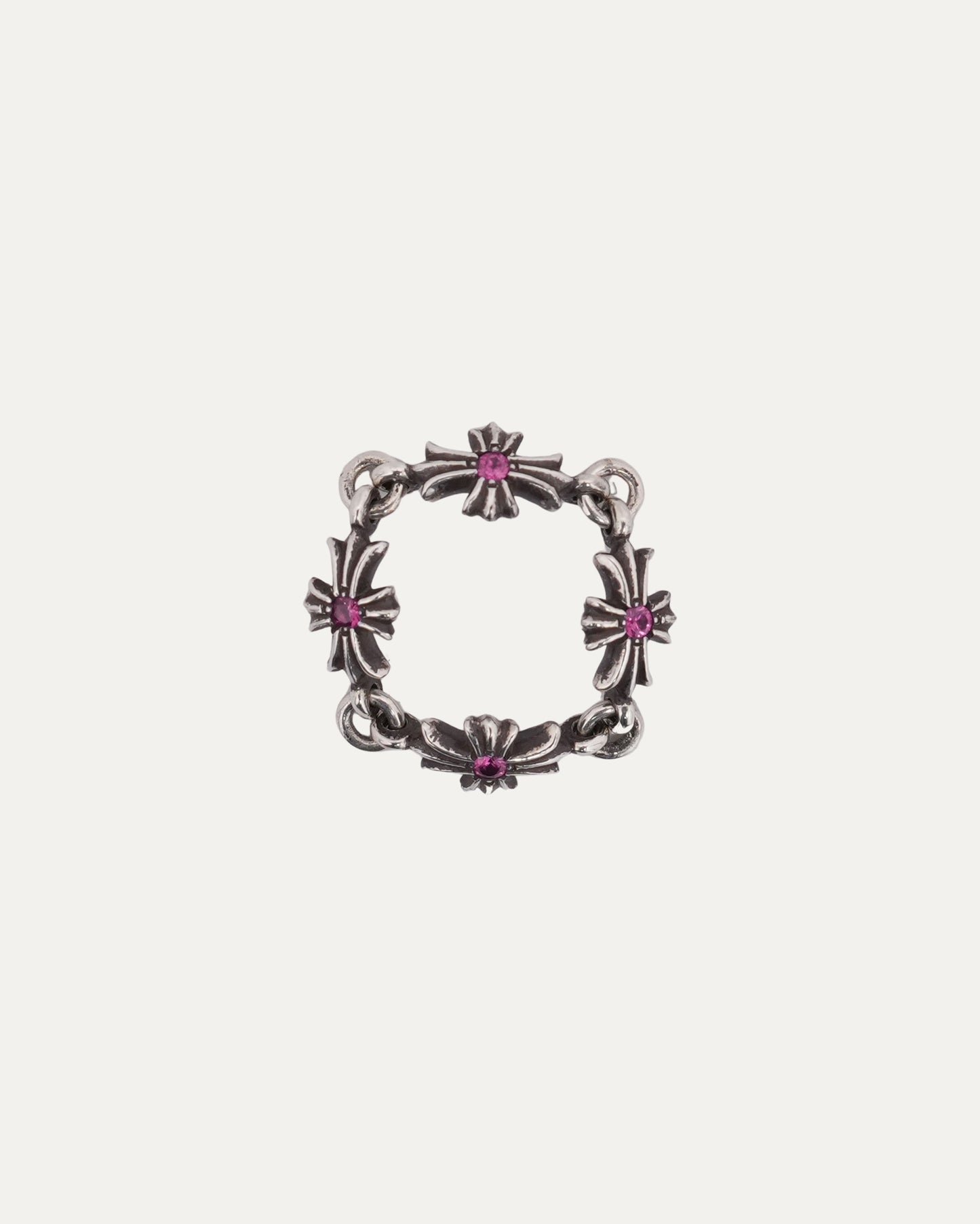 Pink Sapphire Tiny E Ring