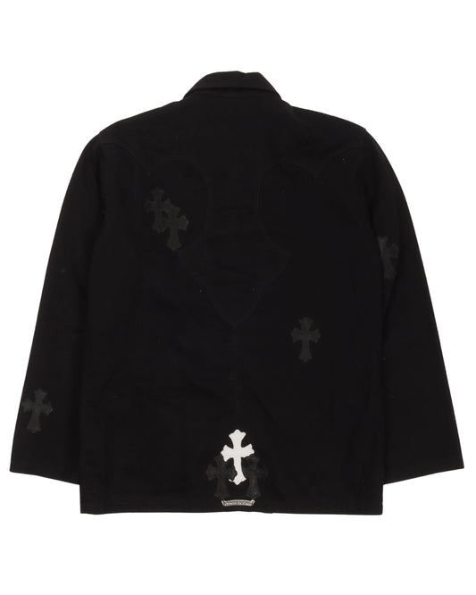 Cemetery Cross Zip Up Work Jacket