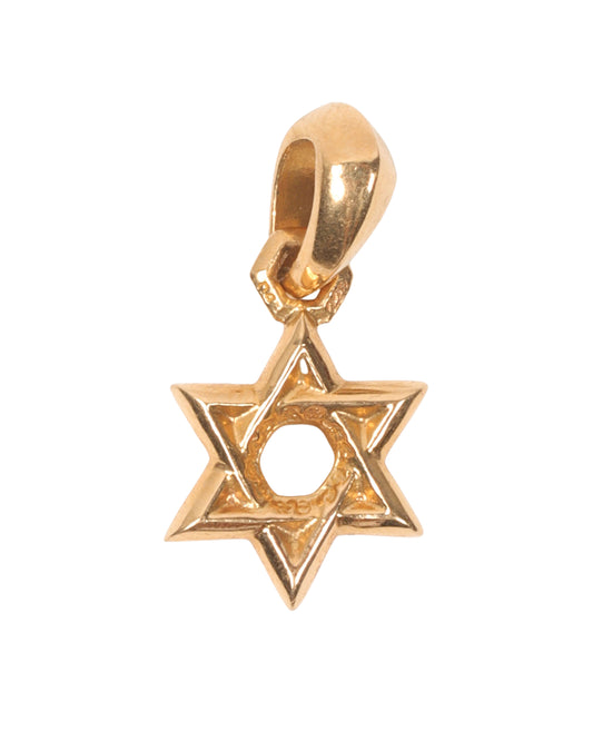 Gold Diamond Mini Star of David Pendant