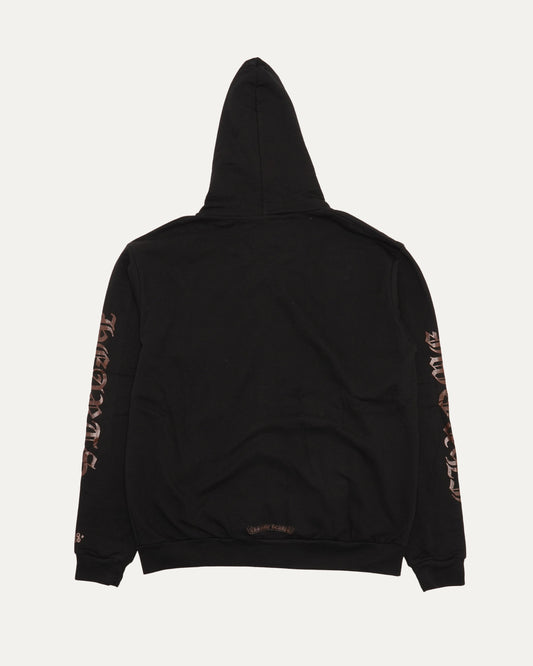 Online Exclusive Glitter Print Vertical Logo Hoodie
