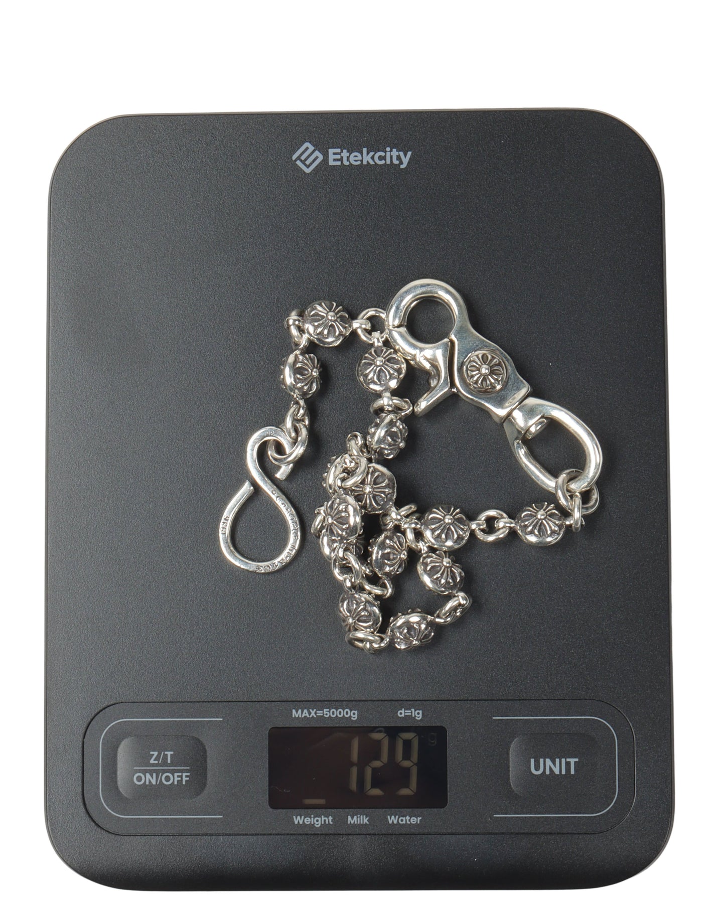 Silver Plus Ball Wallet Chain