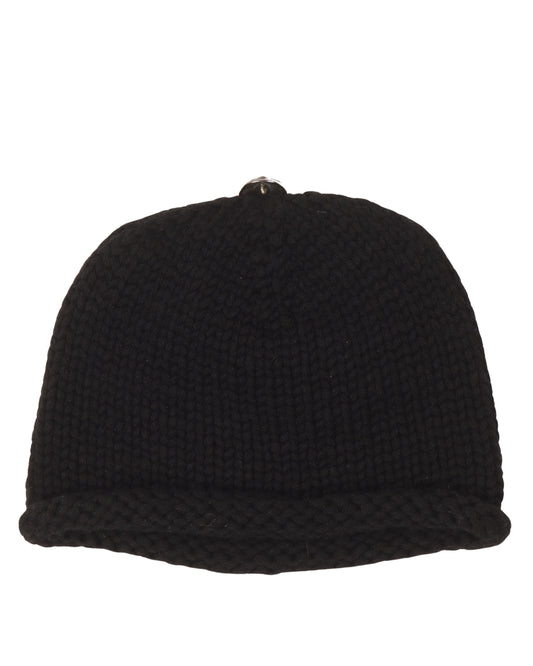 Fleur De Lis Cashmere Pony Hair Patch Beanie