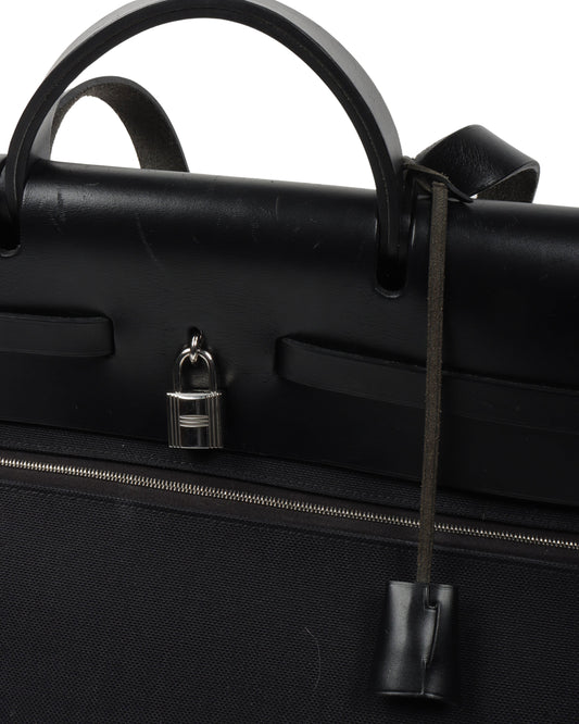 Black Vache Hunter and Toile Herbag Zip Cabine 50 Palladium Hardware