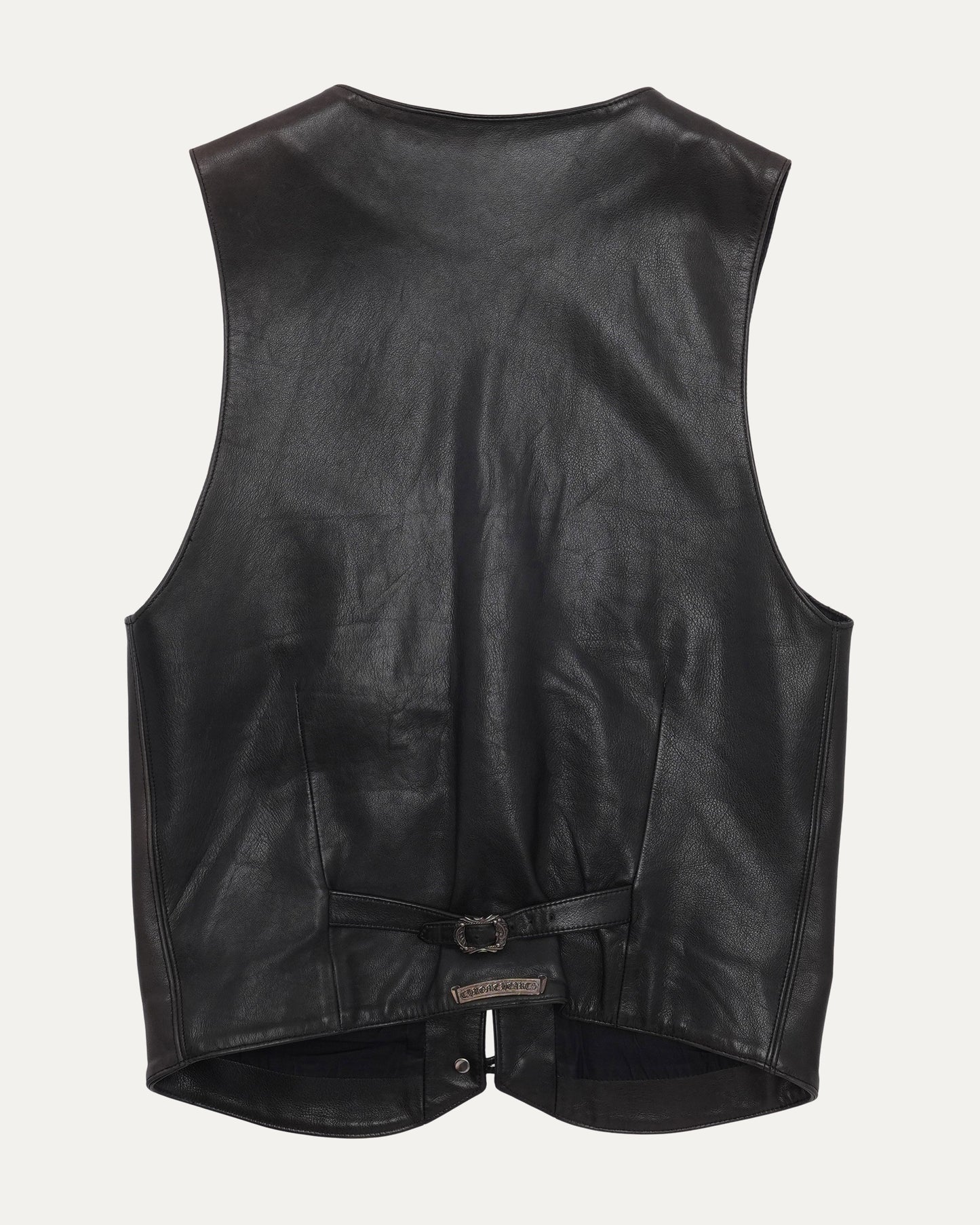 Leather Button Vest