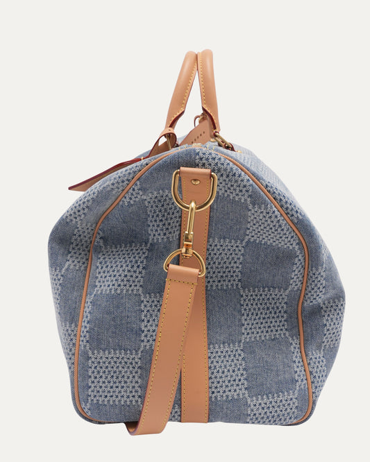 Denim Damier Keepall Bandoulière 50