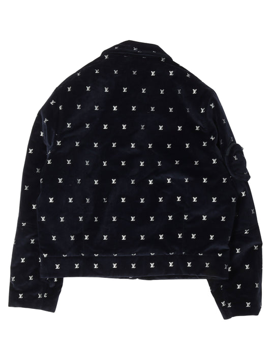 Velour Zip Up Jacket