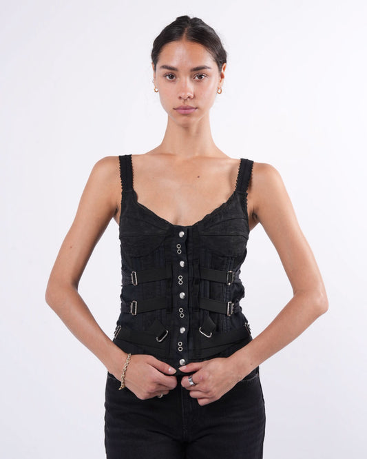 1990's Boned Bondage Corset