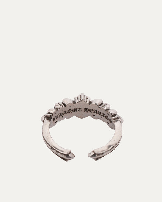Mini Double Floral Cross Ring