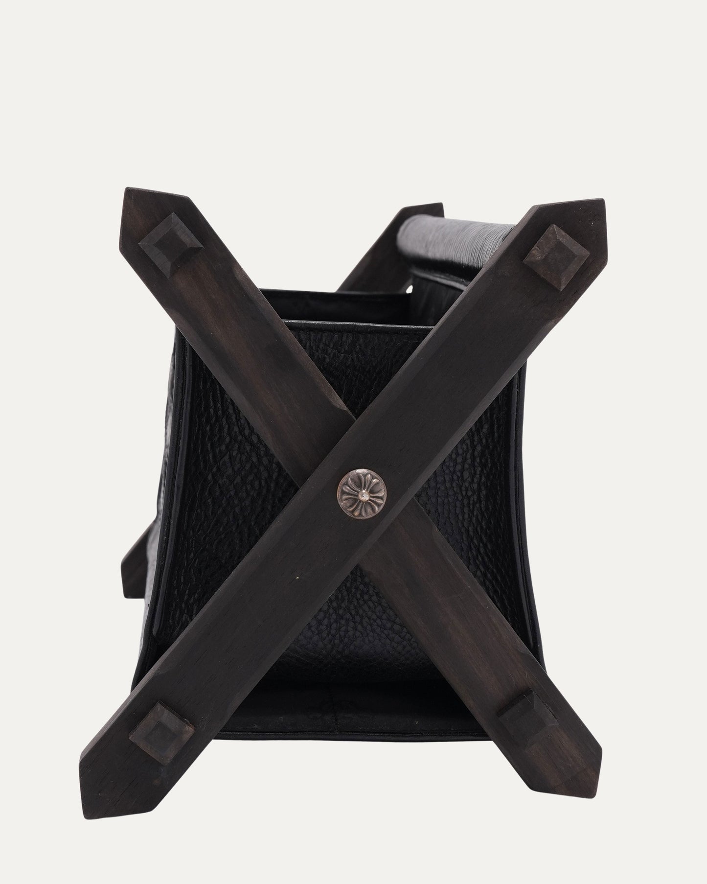 Leather Cross Patch Remote Control Holder