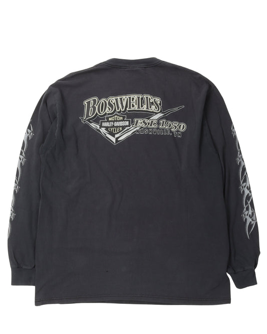 Harley Davidson Metallic Logo Long Sleeve T-Shirt