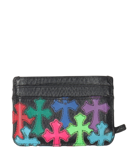 Multicolor Cross Patch Cardholder