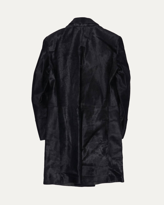 Double Breasted Pony Hair Coat