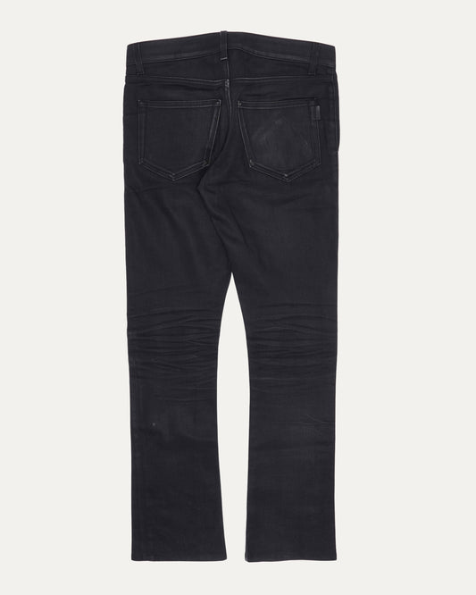Waxed Slim Bootcut Jeans