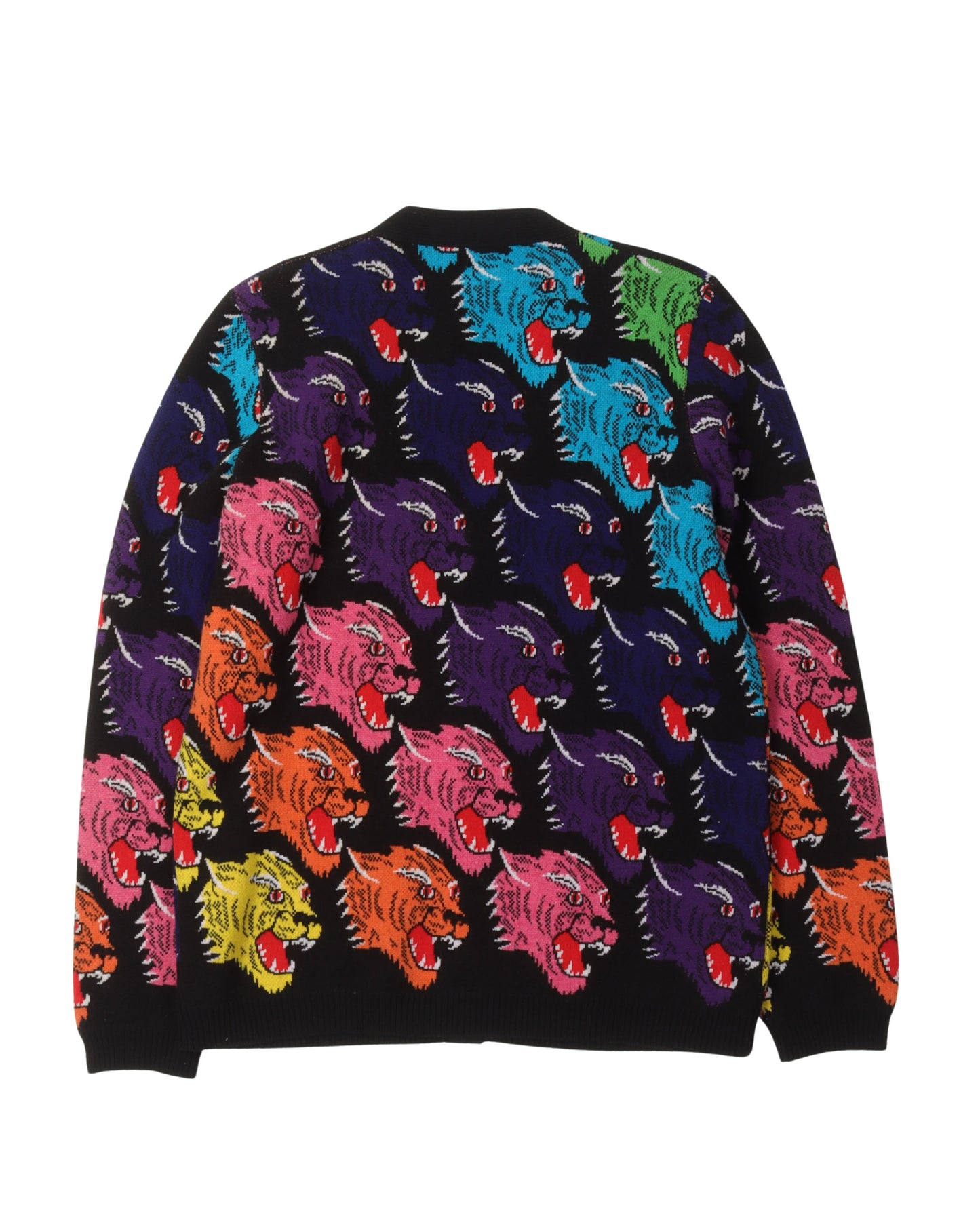 Angry Tiger Wool Jacquard Cardigan