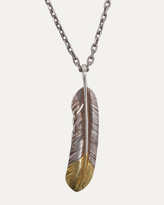 Feather Pendant Medicine Wheel Necklace