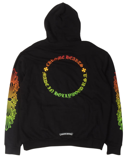 Gradient Floral Circle Hoodie