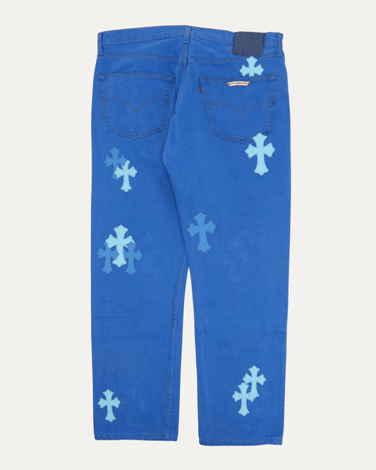 London Exclusive Levis 501 Cross Patch Jeans