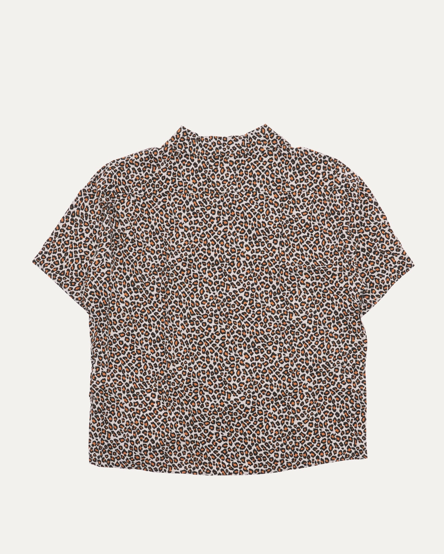 Leopard Print Camp Collar Shirt