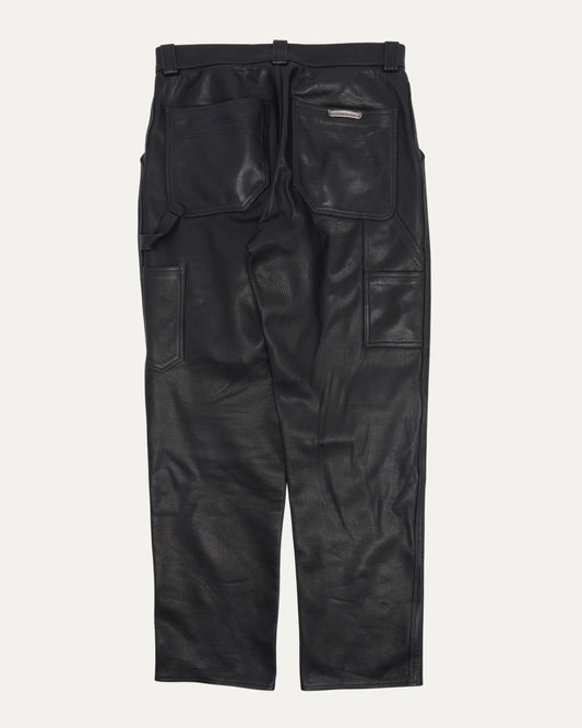 Fleur Knee Leather Carpenter Pants