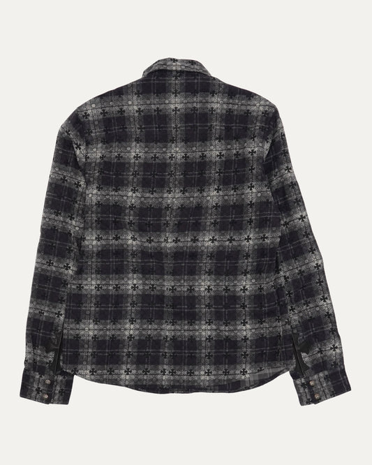 Monogram Cross Patch Loose Ends Flannel Shirt