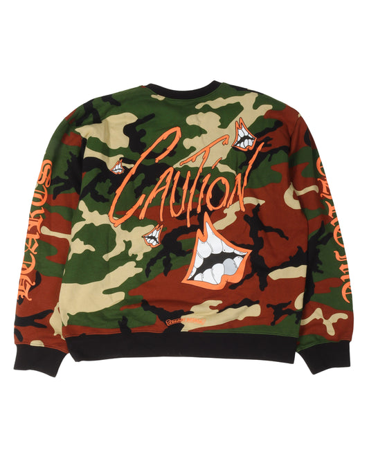 Matty Boy "Caution" Chomper Crewneck