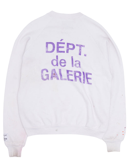 Embroidered Paint Splatter Hoodie