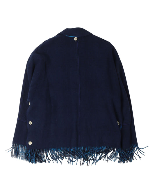 Reversible Fringe Shirt Jacket