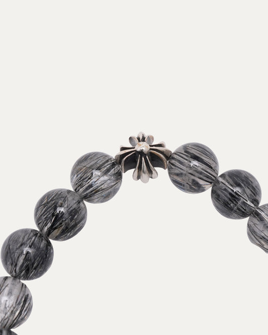 10mm Quartz Plus Cross Bead Bracelet