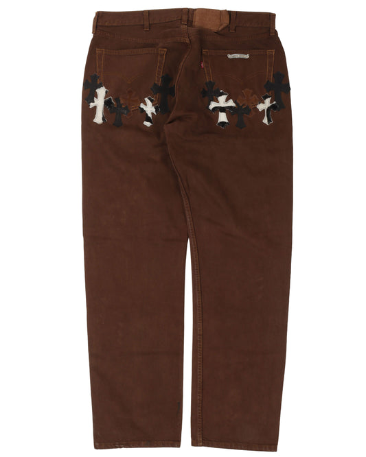 NYFW Exclusive Zebra Cross Patch Jeans