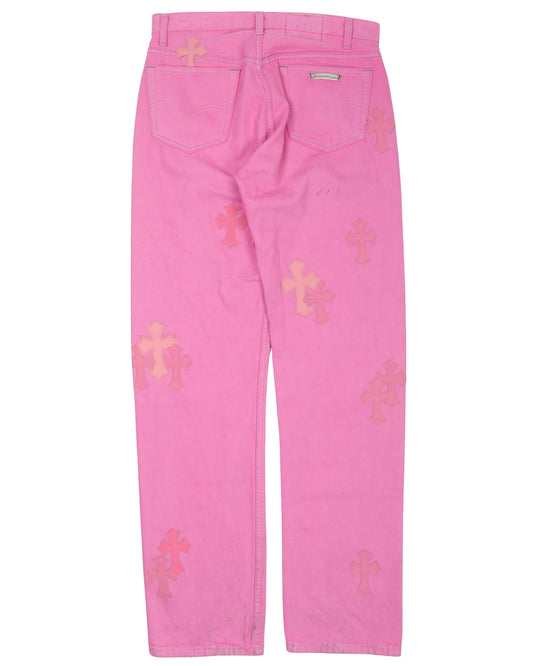 Sex Records Cross Patch Jeans