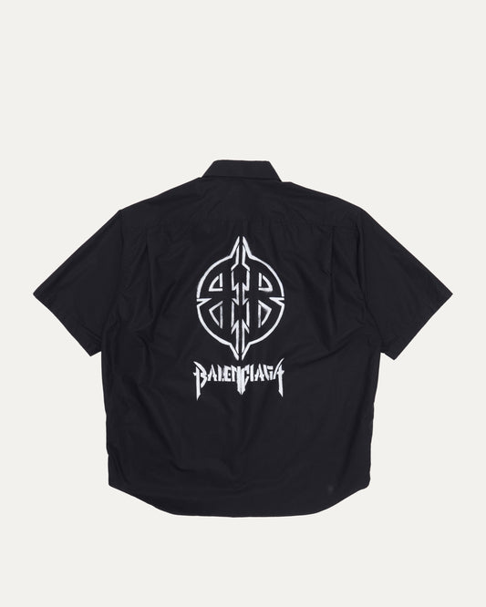 Metal Logo Stencil Oversized Shirt
