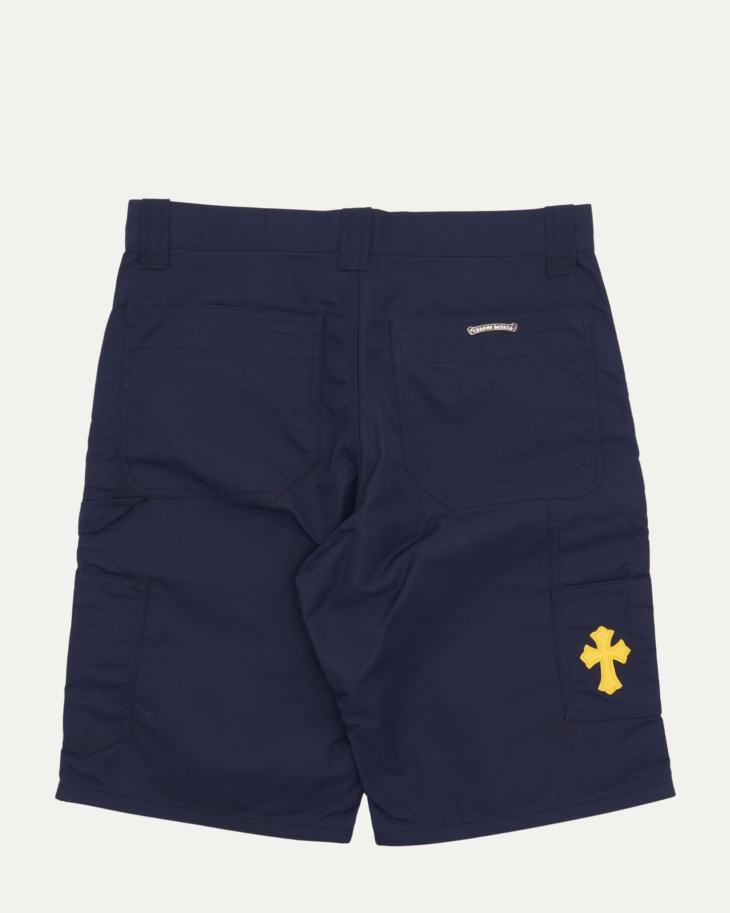 Nylon and Leather Double Knee Shorts