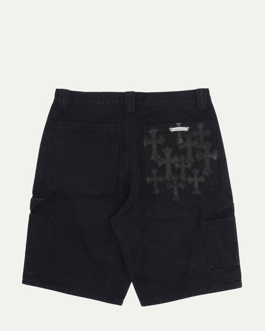 Double Knee Cross Patch Shorts
