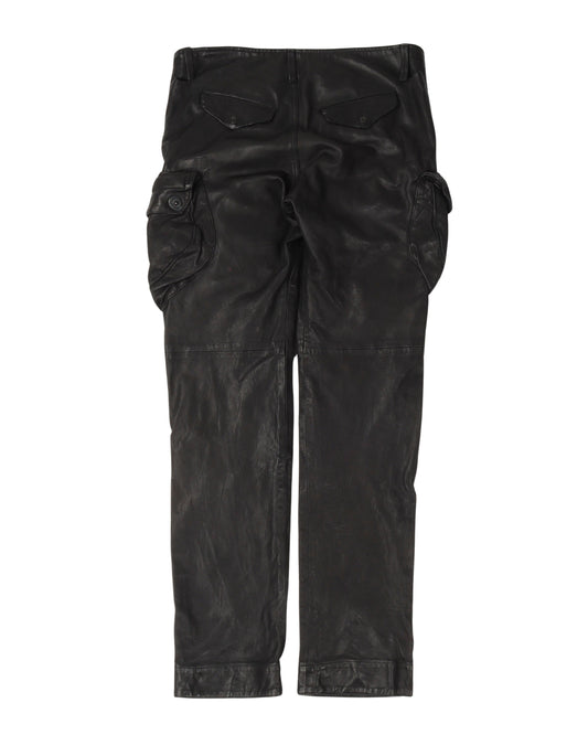 Leather Gas Mask Cargo Pants