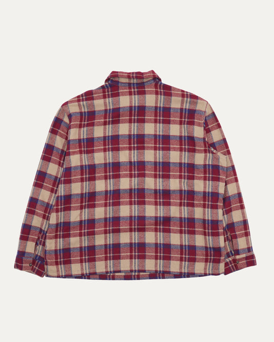 Quarter Zip Flannel Pullover Shirt