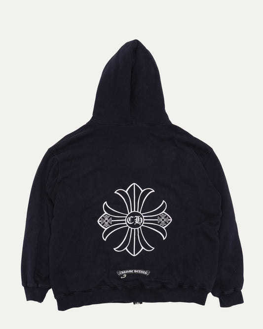 Plus Cross Thermal Lined Zip Up Hoodie