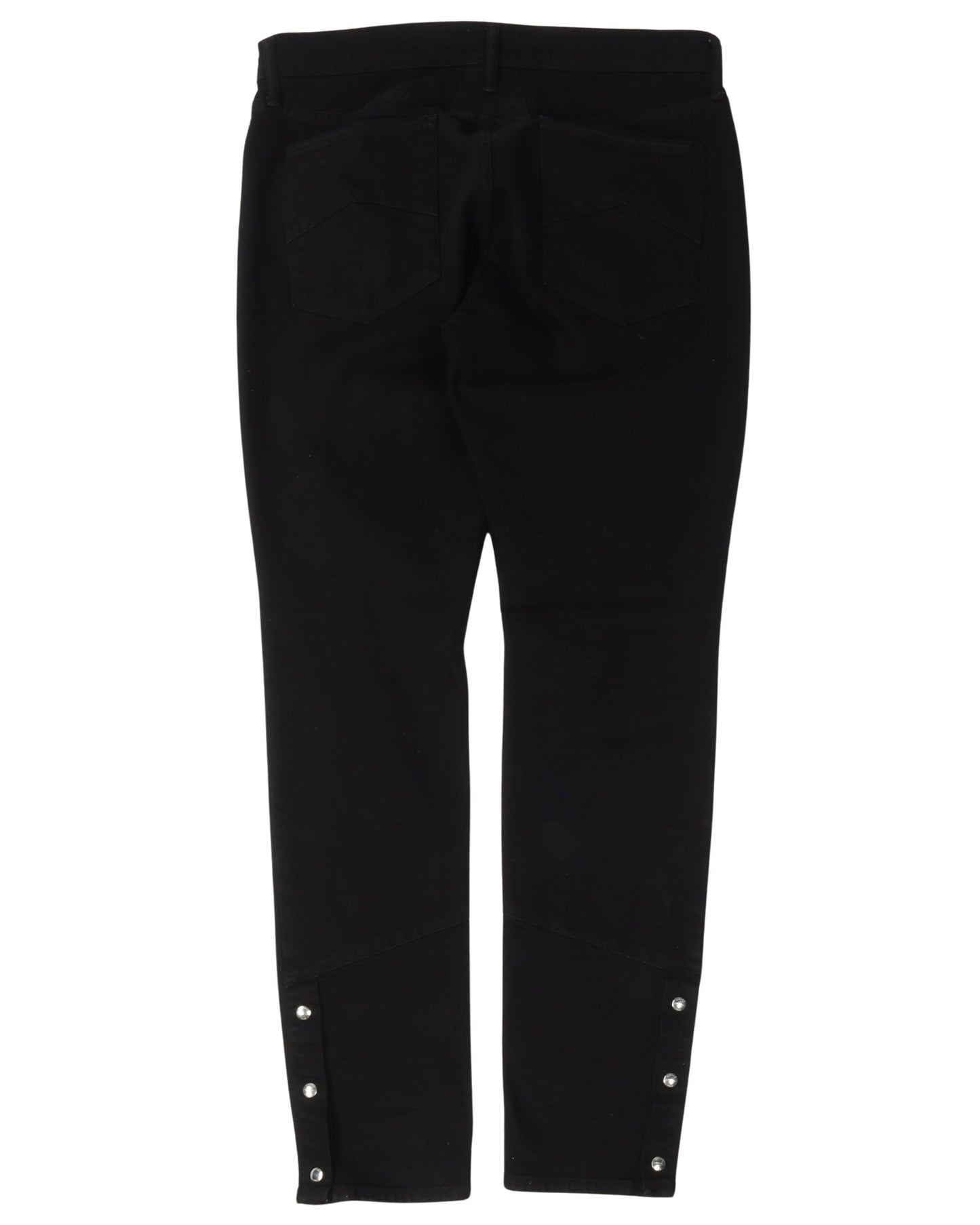 Snap Button Hem Jeans