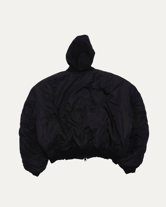 T-Shirt Hooded Bomber Jacket