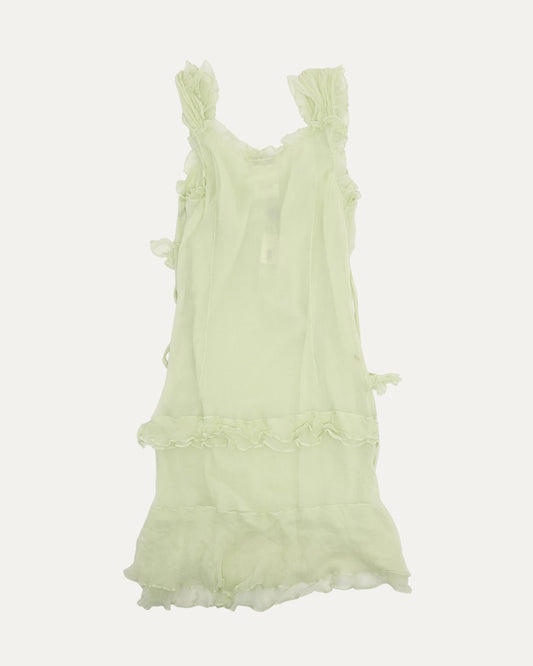 Sheer Ruffled Mini Dress