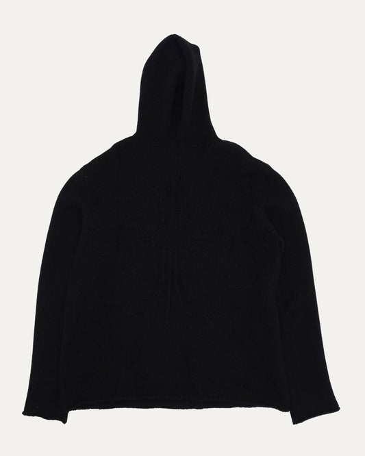 Cross Patch Hooded Sweater