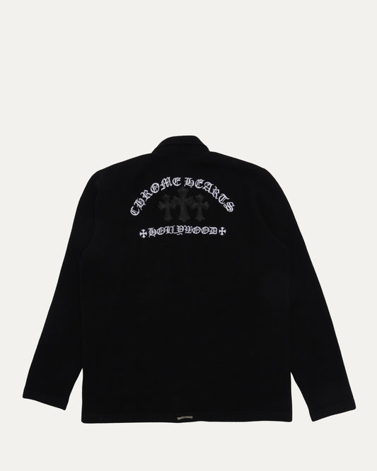 Cross Patch Cashmere Blend Knit Jacket