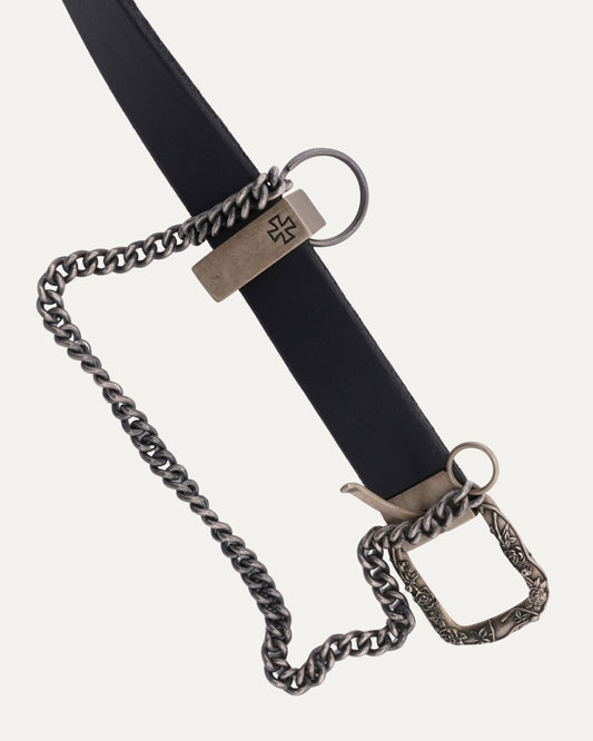 Rose Chain Leather Belt