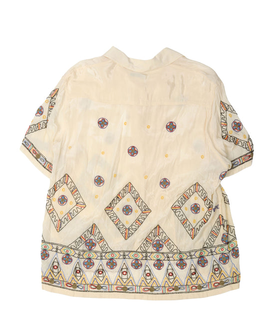 Divine Beaded Short Sleeve Shirt