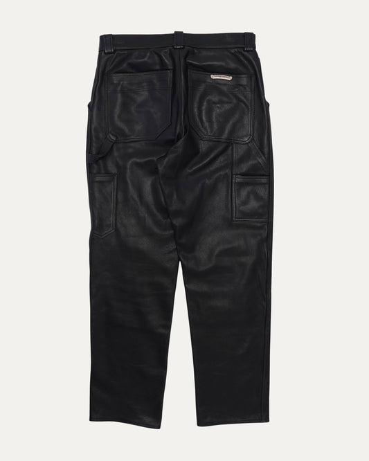 Fleur Knee Leather Carpenter Pants