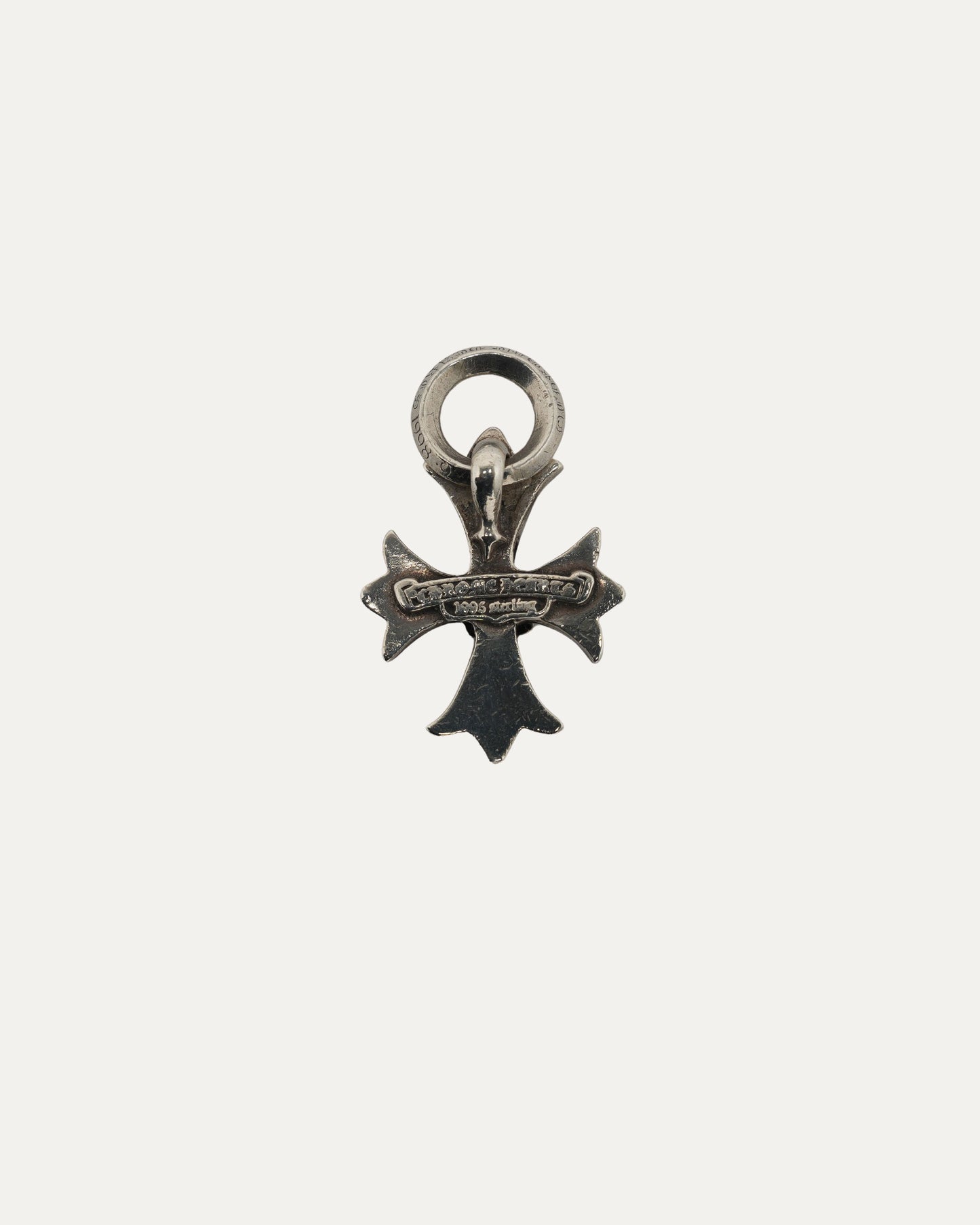 Double CH Plus Cross Diamond Pendant on B Ring
